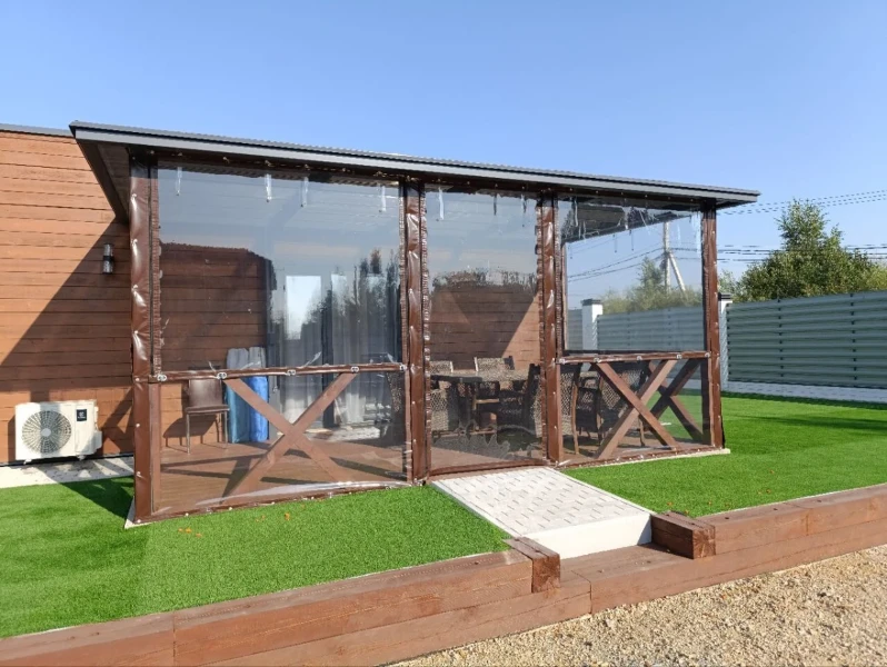 Фото для Мягкие окна на веранду из прозрачной пленки (указана цена пленки)