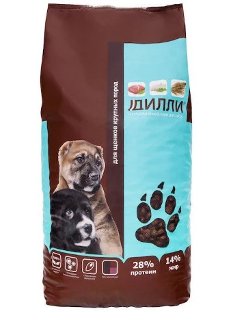 
Корм сухой д/собак ДИЛЛИ для щенков круп/пор 14 кг
