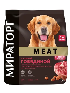Winner 1,1 кг корм для собак средних и крупных пород с Сочной говядиной